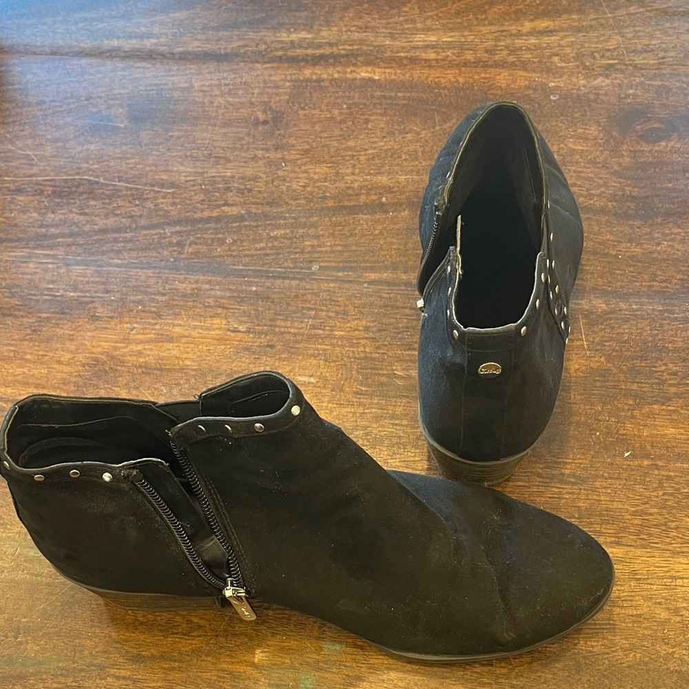 Circus by Sam Edelman Black Ankle Boots with Silver Accents